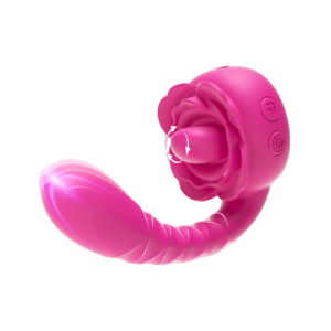 Twin Rose Thrusting G Spot Vibrator – Tongue Teasing