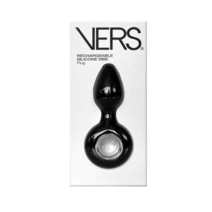VERS Rechargeable Silicone Plug Vibe - Black 12.5cm Vibrating Butt Plug