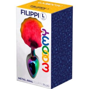 Wooomy Filippi Fluffy Rainbow Metal Plug L