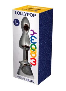 Wooomy Lollypop Double Ball Metal Plug White L Wooomy Lollypop Double Ball Metal Plug White L