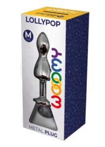 Wooomy Lollypop Double Ball Metal Plug White M Wooomy Lollypop Double Ball Metal Plug White M