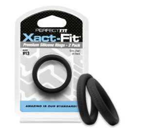 Xact-Fit #13 1.3in Silicone Erection Ring 2-Pack, Perfect Fit Xact-Fit #13 1.3in Silicone Erection Ring 2-Pack, Perfect Fit
