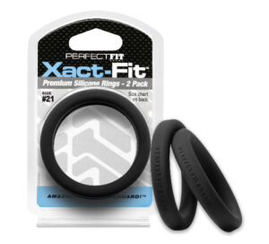 Xact-Fit #21 2.1in Silicone Cock Ring 2-Pack, Perfect Fit