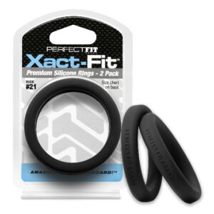 Xact-Fit #21 2.1in Silicone Cock Ring 2-Pack, Perfect Fit