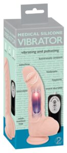 You2Toys Medical Silicone 8" Pulsating Vibrator - Flesh Dildo