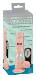 You2Toys Medical Silicone 8.25" Thrusting Vibrator - Flesh Dildo